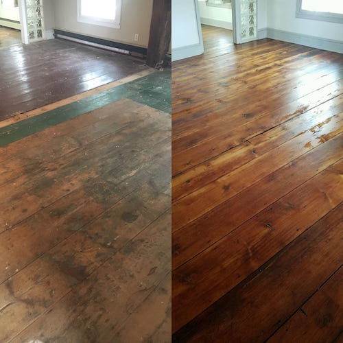 hardwood floors sanding staining refinishing contractor in Milton