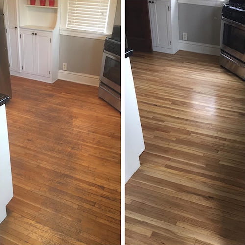 hardwood floor refinishing before and after pictures in Middletown, CT