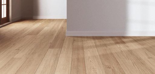 Light hardwood floor with wide planks showing long clean board lines and a bright open room feel